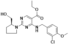 5-嘧啶羧酸,4-[[(3-氯-4-甲氧基苯基)甲基]氨基]-2-[(2S)-2-(羥甲基)-1-吡咯]-乙酯